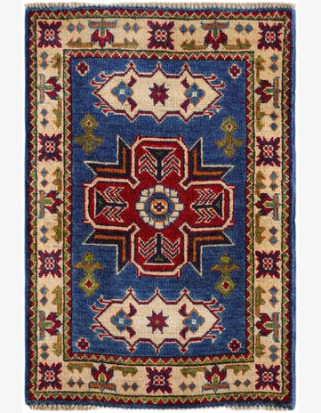 2' x 3' Hand Knotted Kazak Rug
