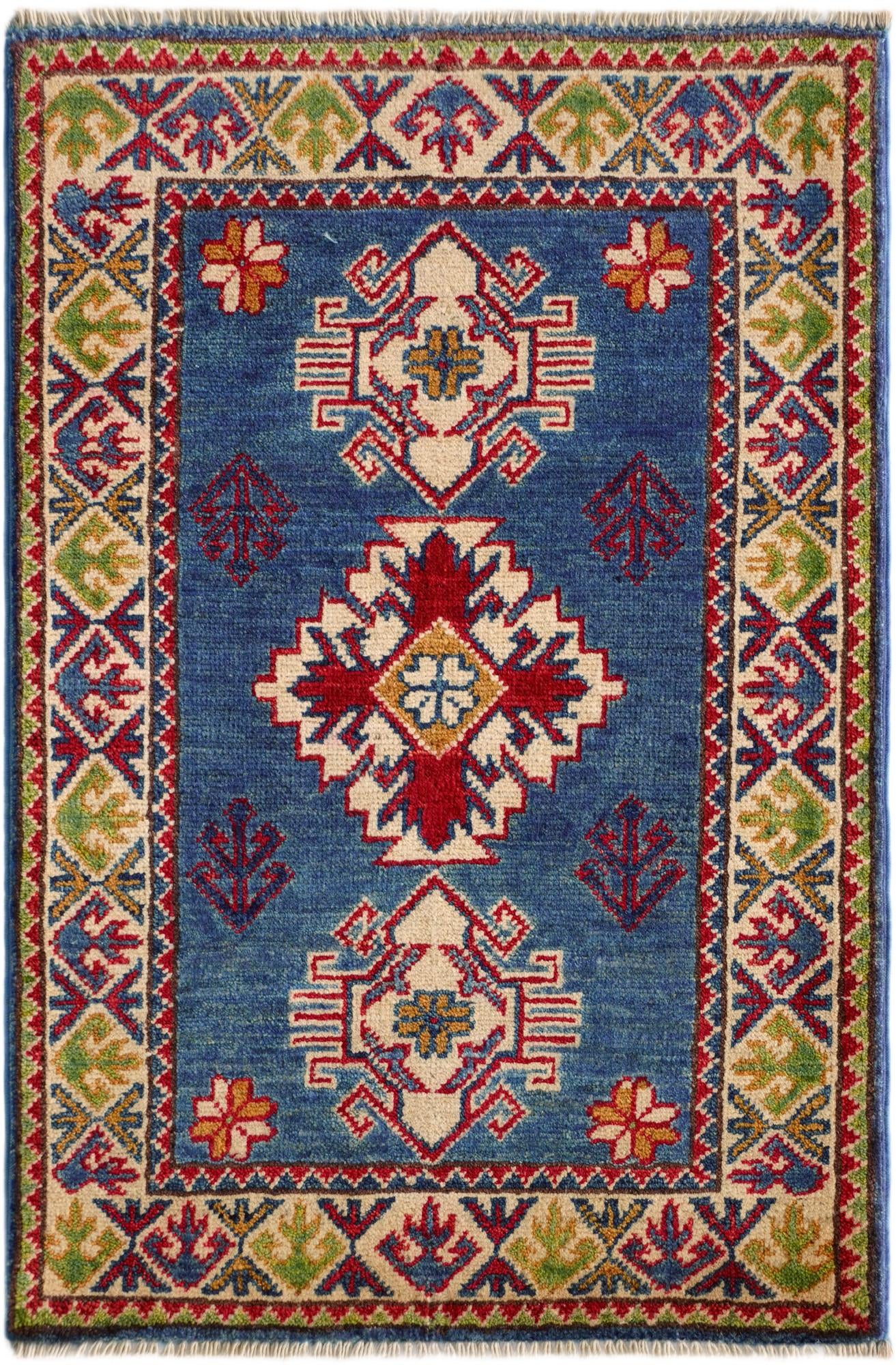 2' x 3' 1 Hand Knotted Kazak Rug