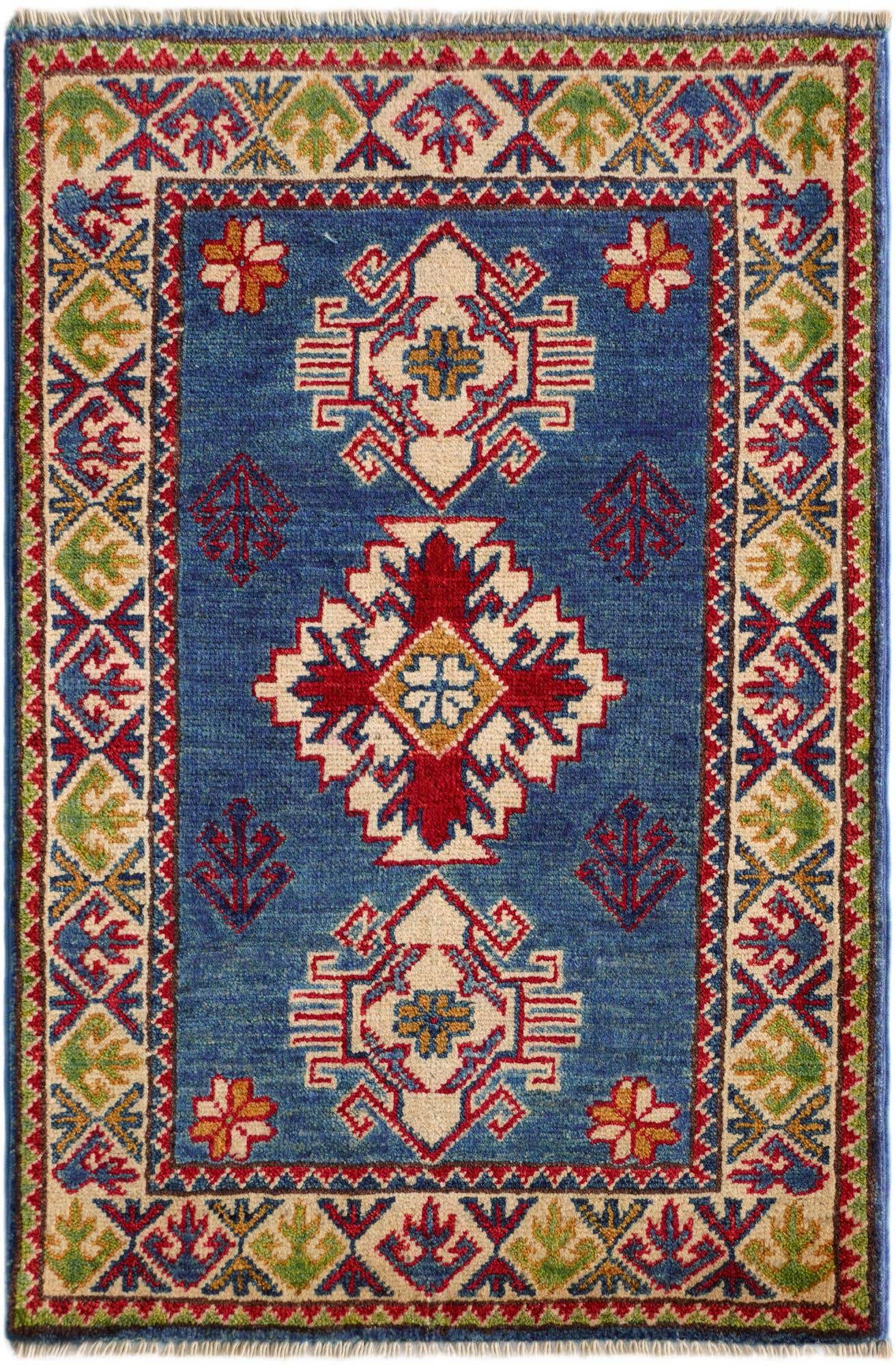2' x 3' 1 Hand Knotted Kazak Rug