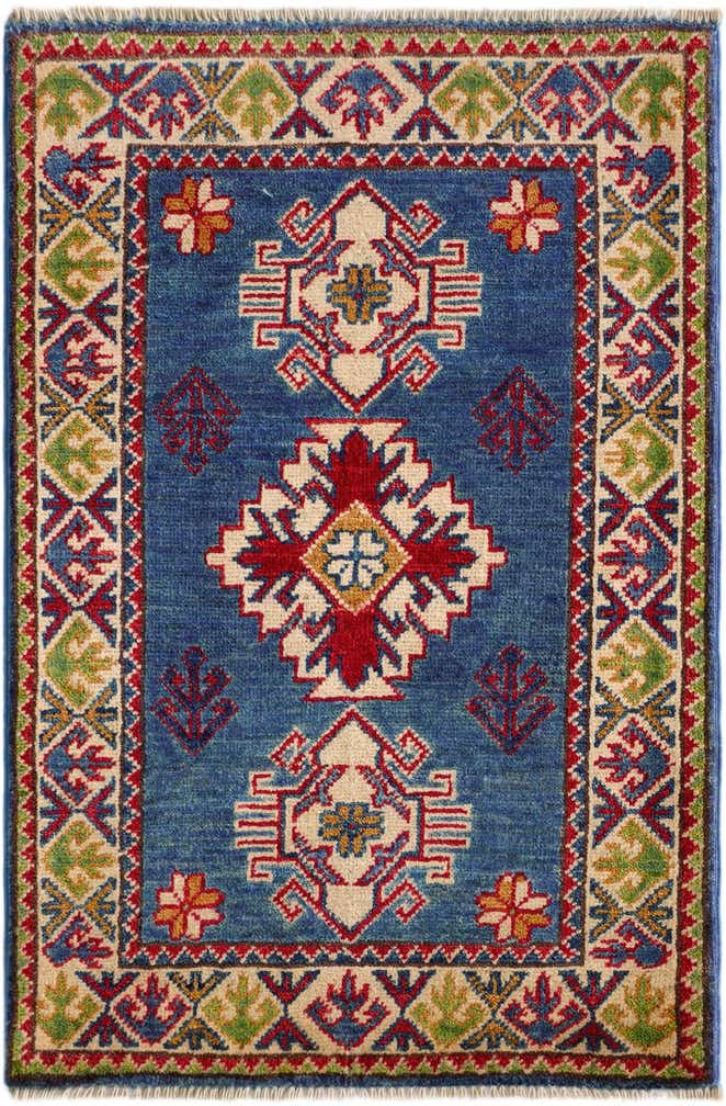 2' x 3' 1 Hand Knotted Kazak Rug