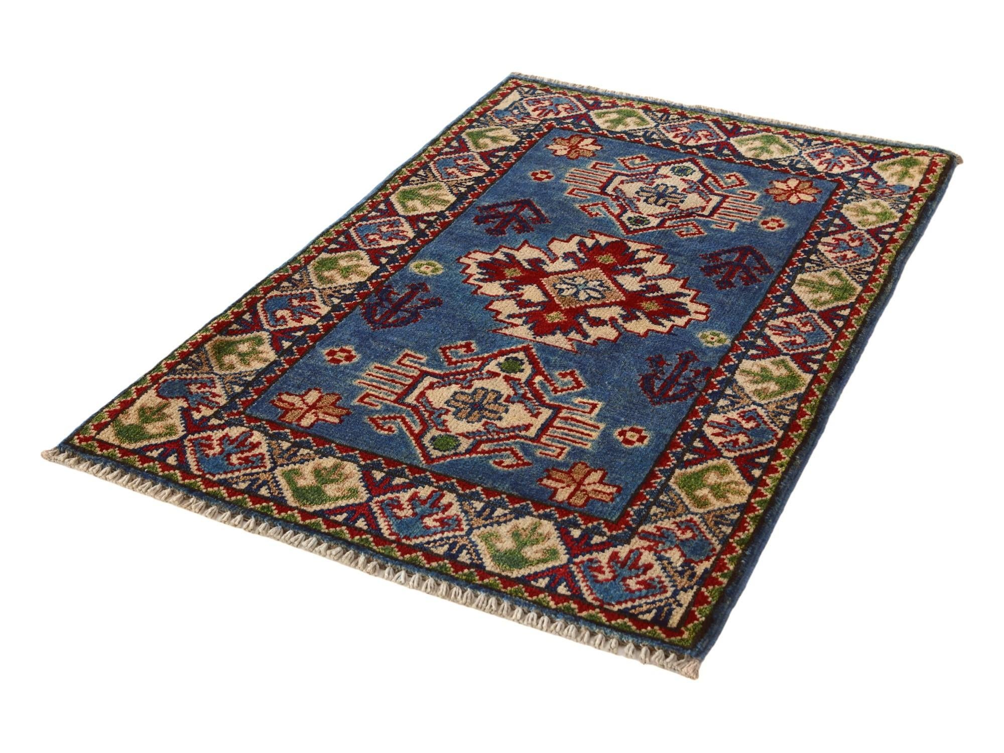 2' x 3' Hand Knotted Kazak Rug