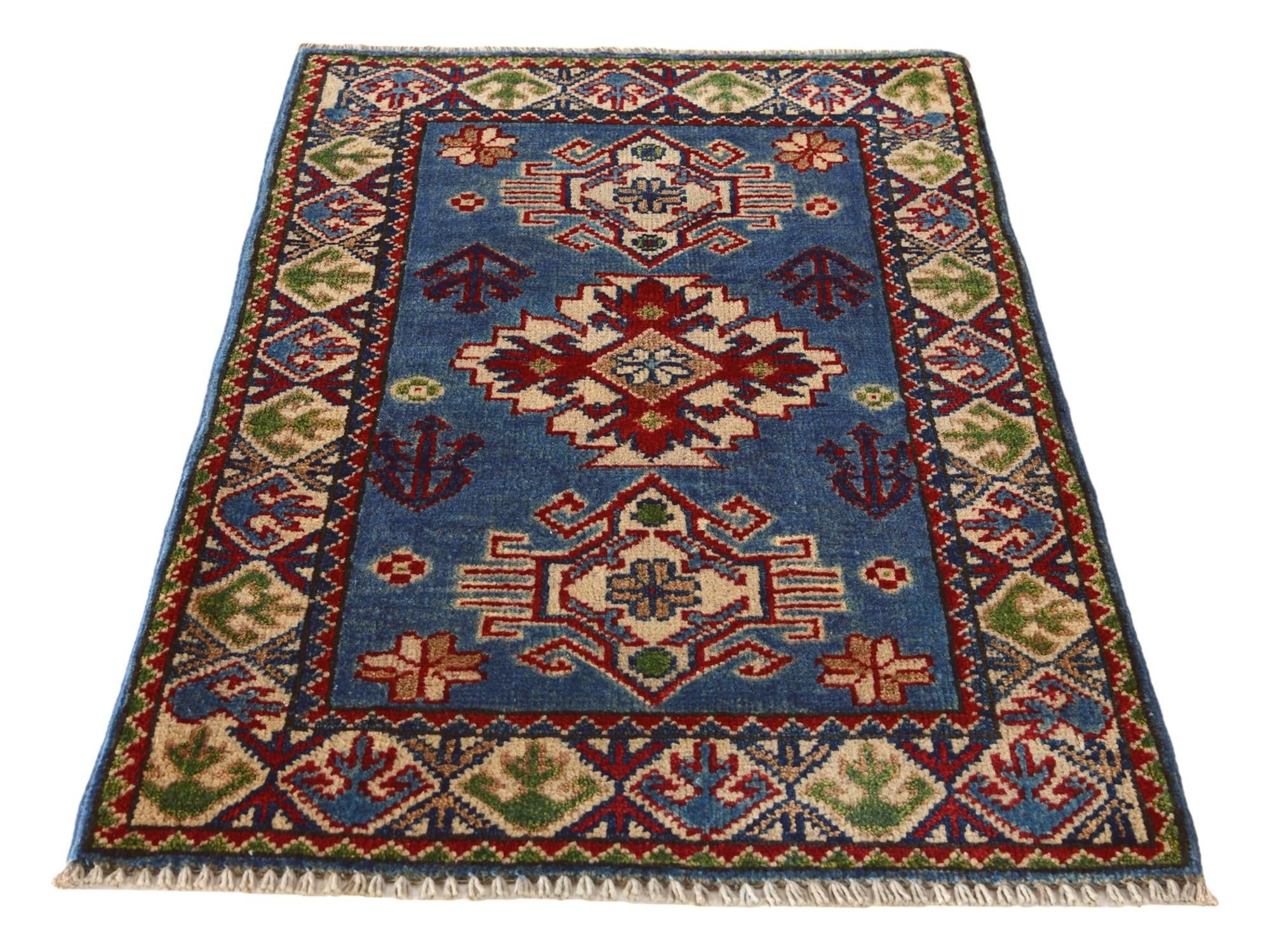 2' x 3' Hand Knotted Kazak Rug