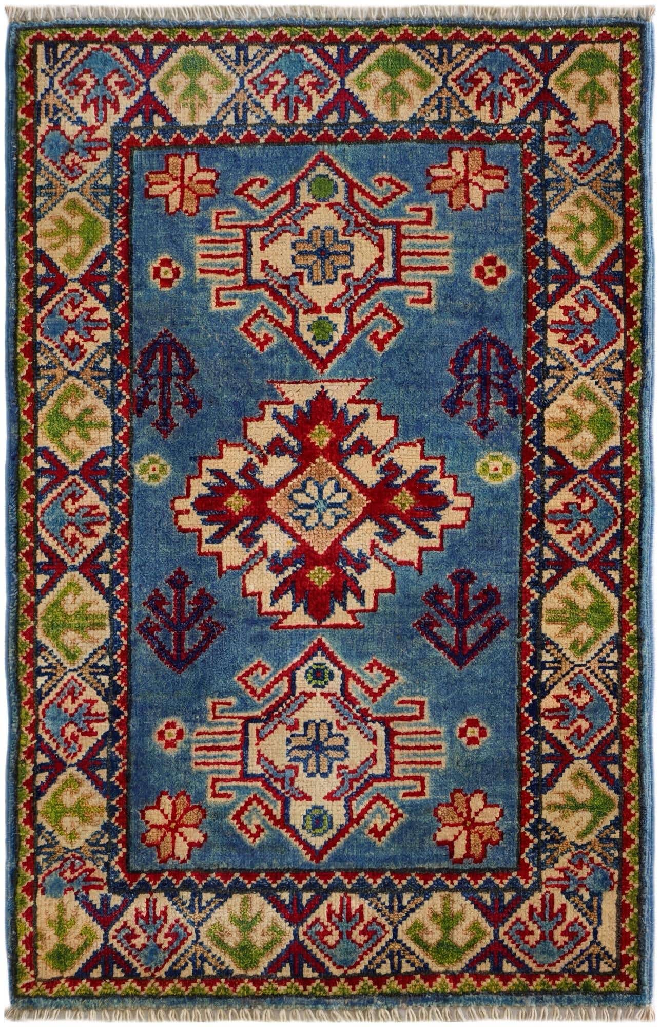 2' x 3' Hand Knotted Kazak Rug