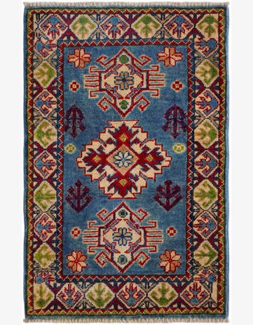 2' x 3' Hand Knotted Kazak Rug