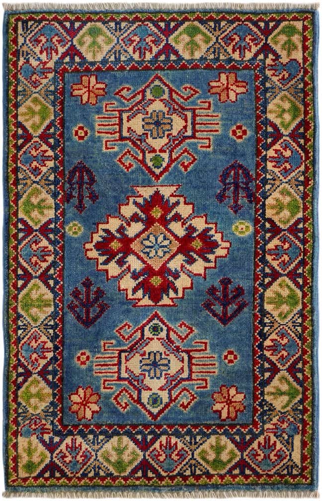 2' x 3' Hand Knotted Kazak Rug