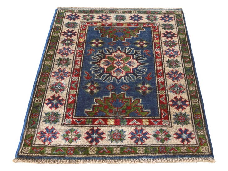 Detail image of 2' 1 x 2' 11 Hand Knotted Kazak Rug