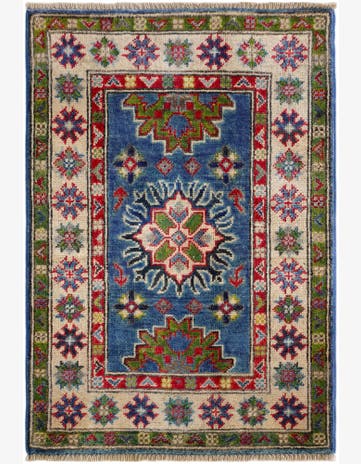 2' 1 x 2' 11 Hand Knotted Kazak Rug