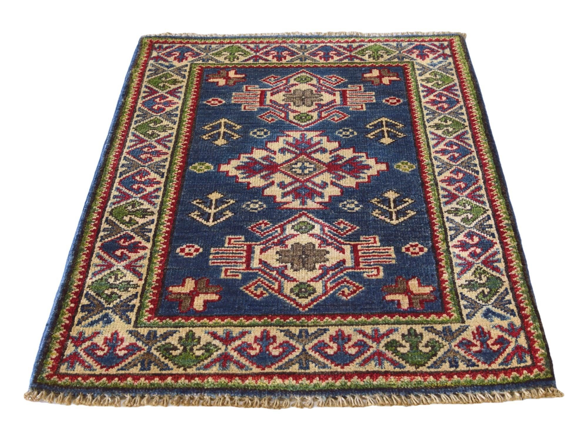 2' x 3' Hand Knotted Kazak Rug