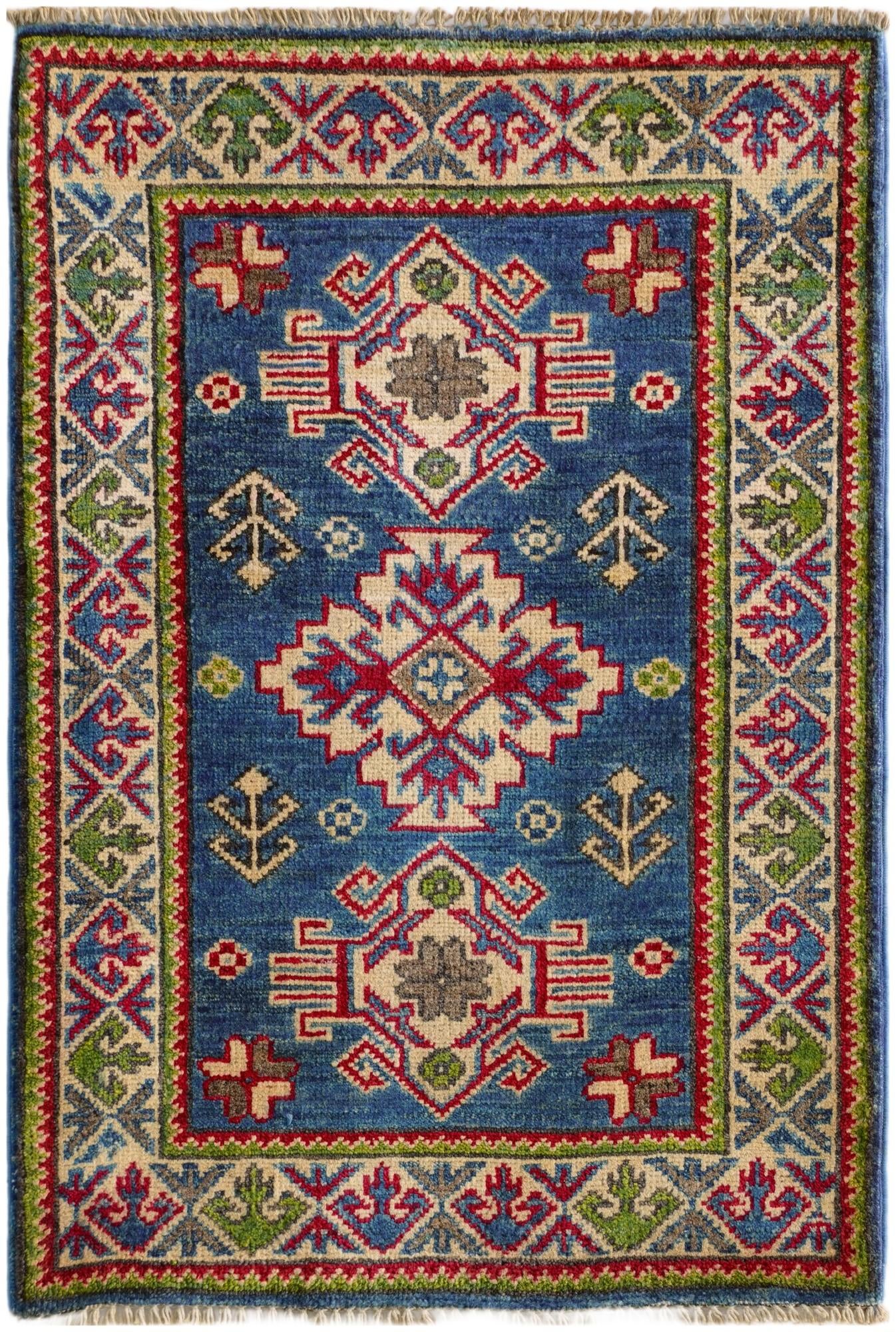 2' x 3' Hand Knotted Kazak Rug