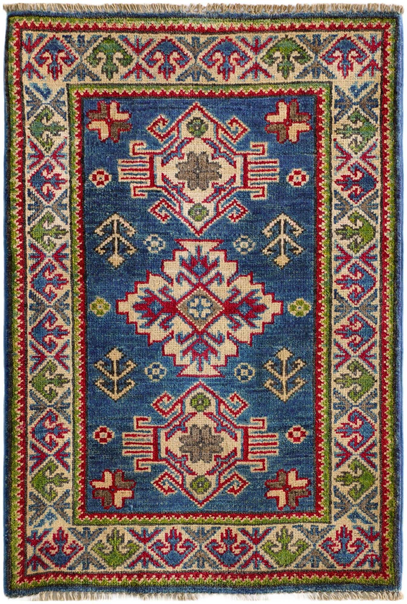 2' x 3' Hand Knotted Kazak Rug