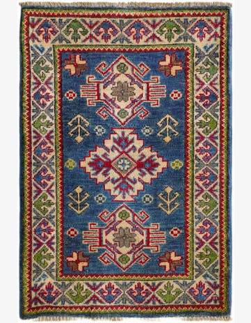 2' x 3' Hand Knotted Kazak Rug