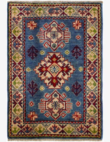 1' 11 x 2' 10 Hand Knotted Kazak Rug