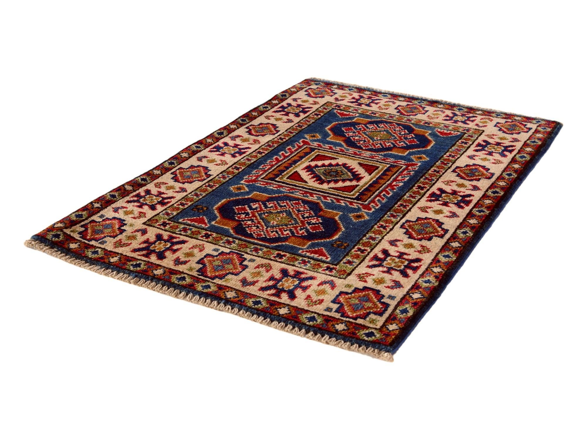 2' x 3' Hand Knotted Kazak Rug