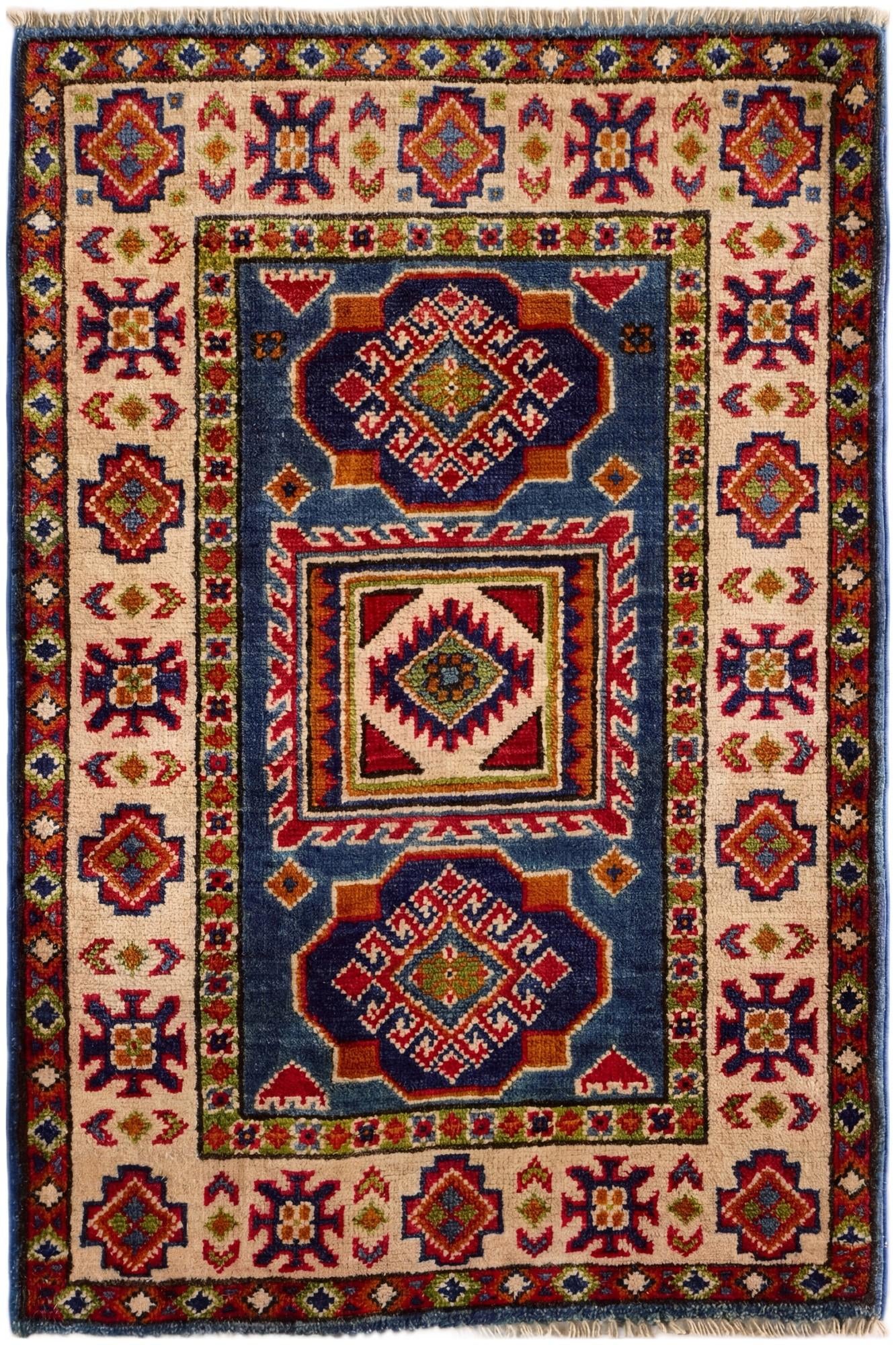 2' x 3' Hand Knotted Kazak Rug