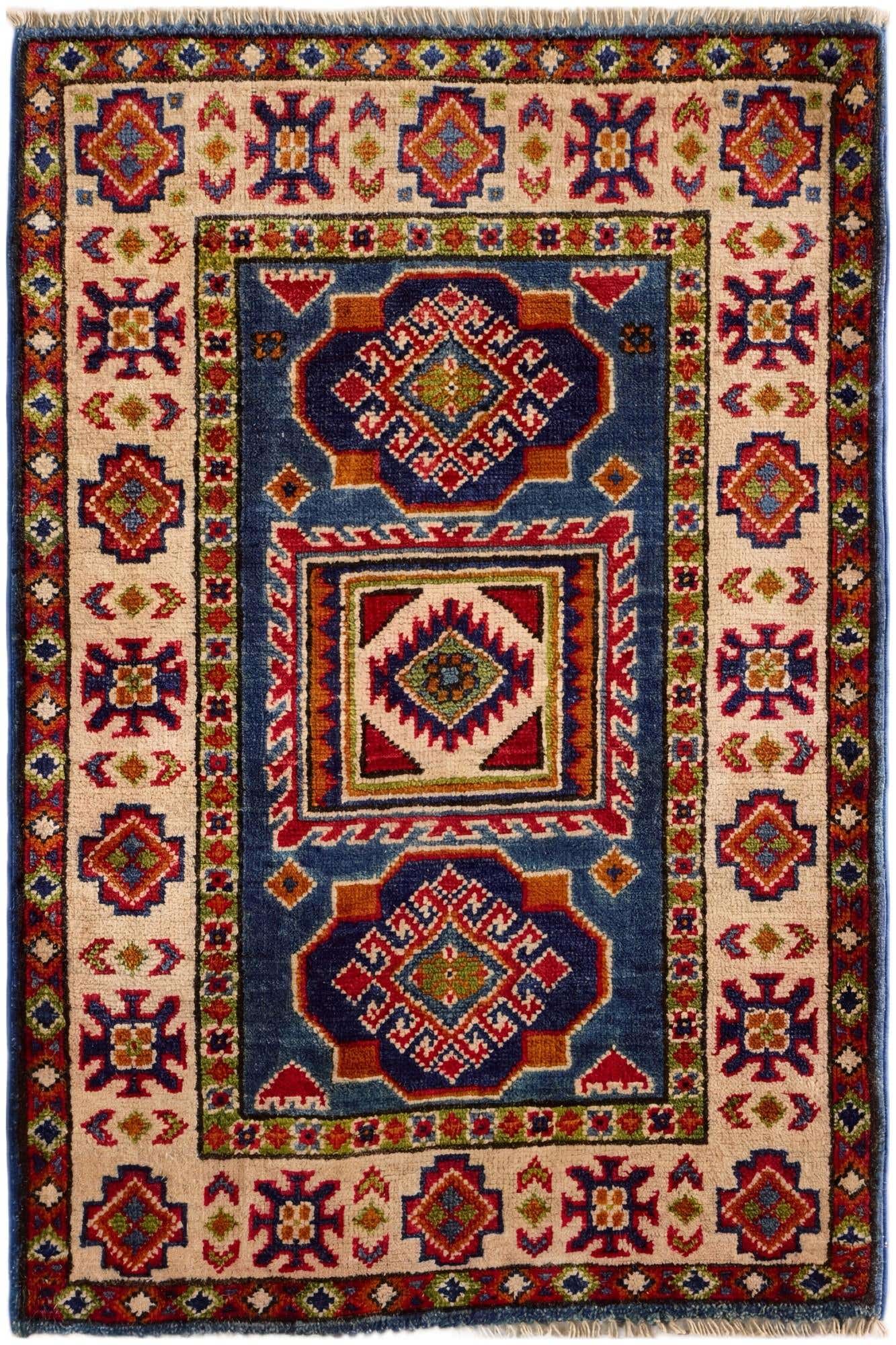 2' x 3' Hand Knotted Kazak Rug