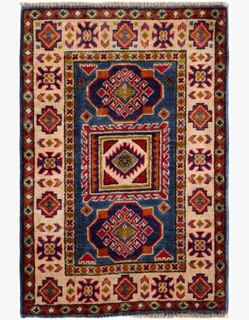 2' x 3' Hand Knotted Kazak Rug