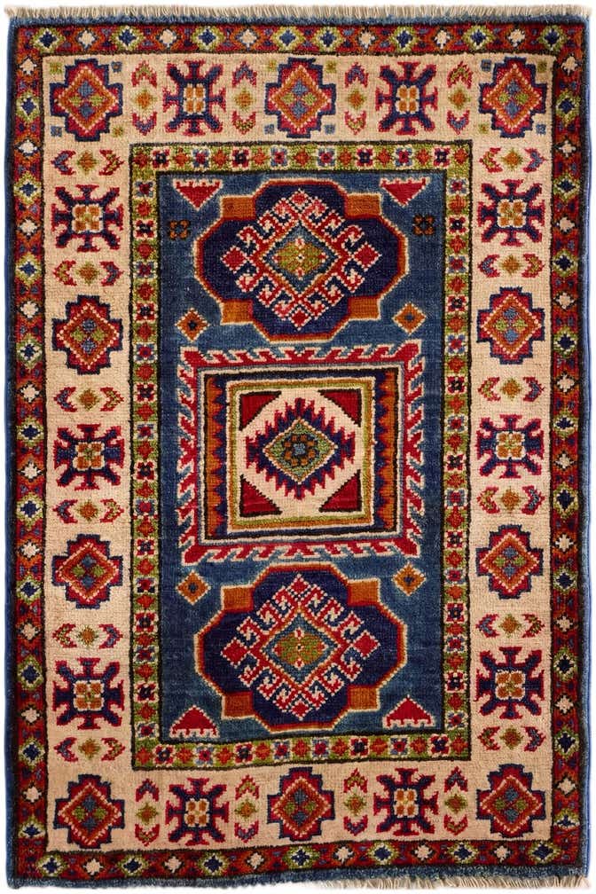 2' x 3' Hand Knotted Kazak Rug