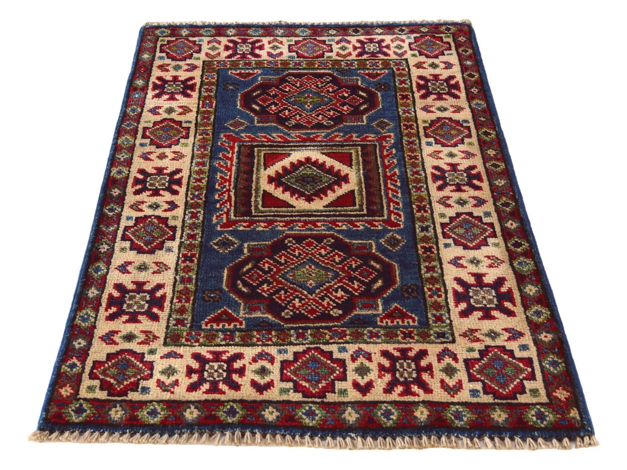 2' x 3' Hand Knotted Kazak Rug