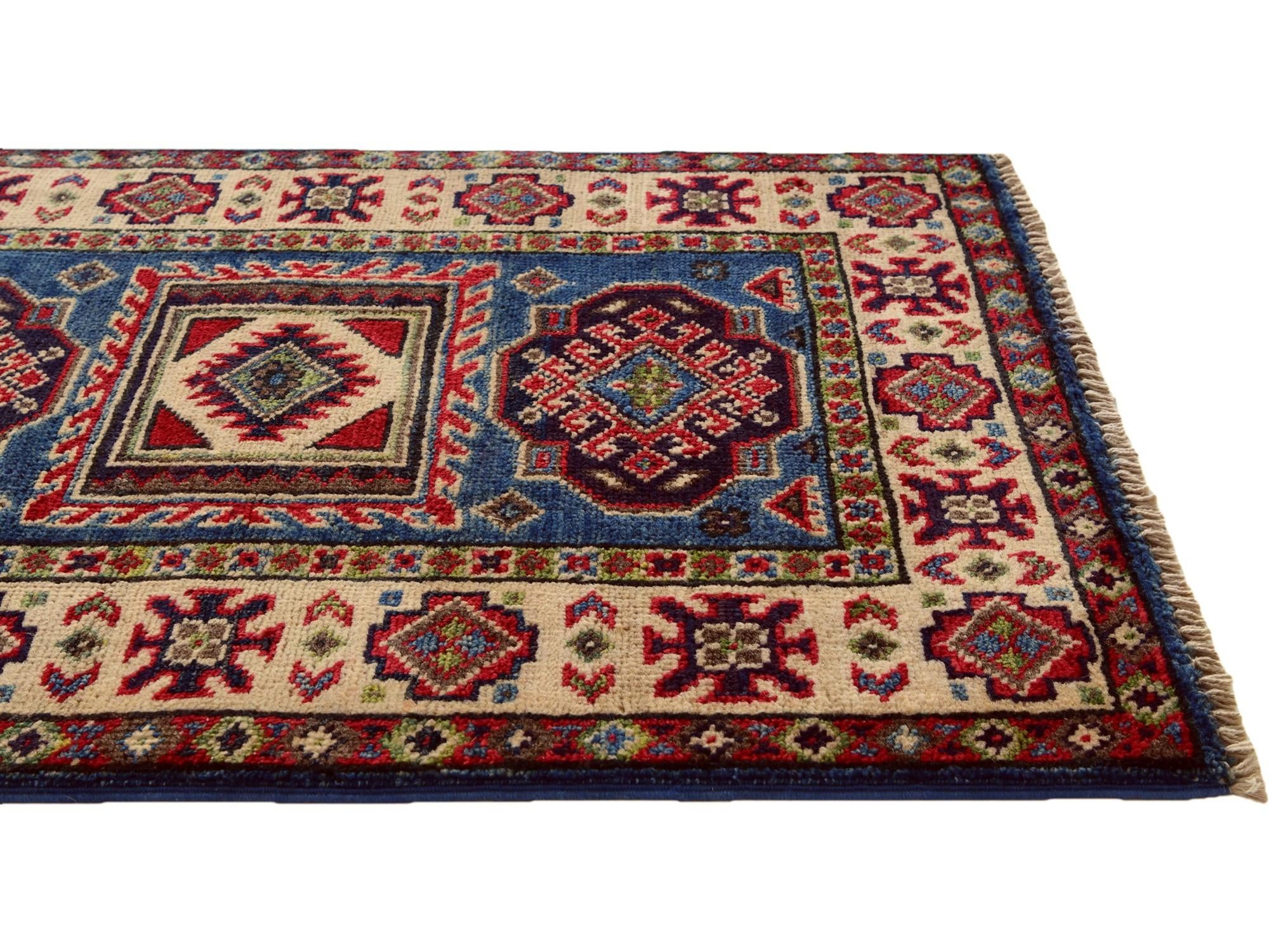 2' x 3' Hand Knotted Kazak Rug