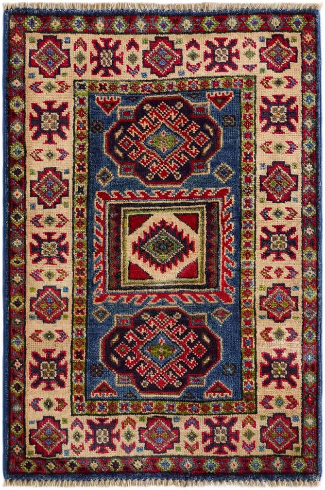 2' x 3' Hand Knotted Kazak Rug