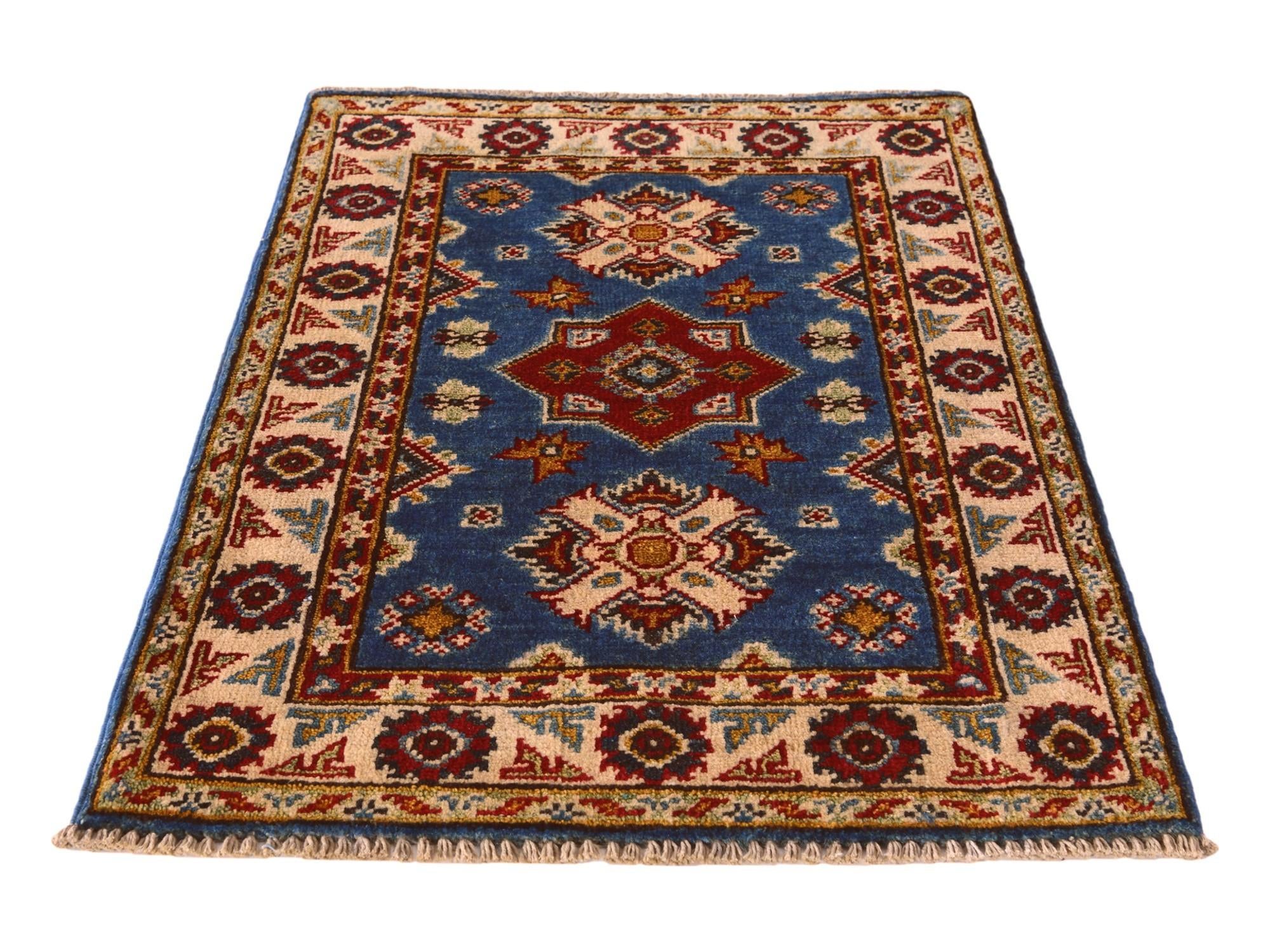 2' x 3' 1 Hand Knotted Kazak Rug