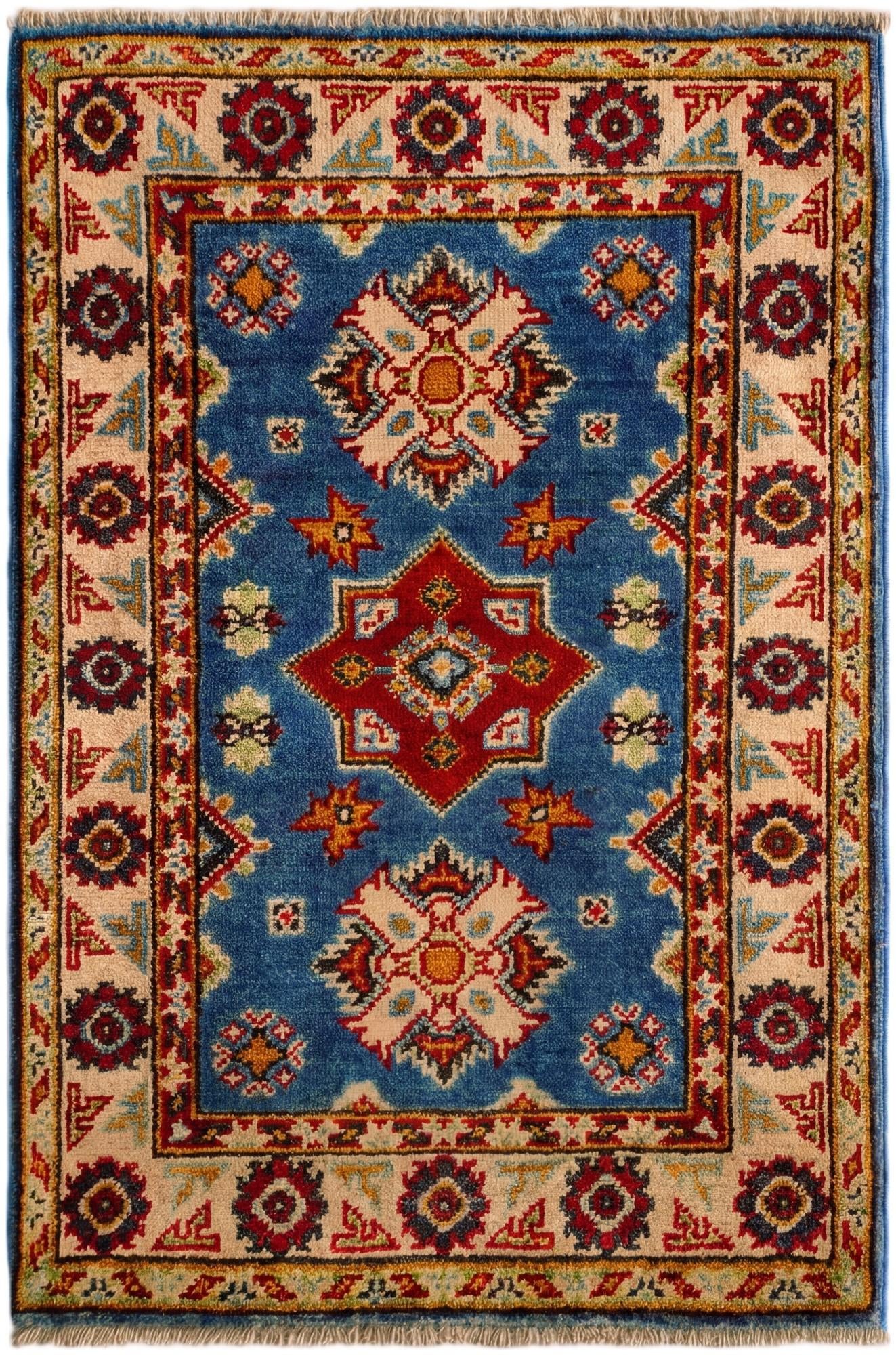 2' x 3' 1 Hand Knotted Kazak Rug