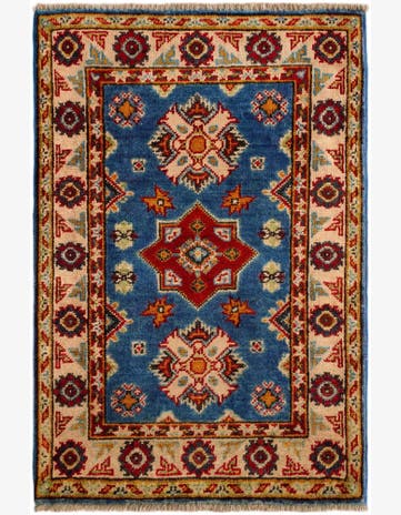 2' x 3' 1 Hand Knotted Kazak Rug