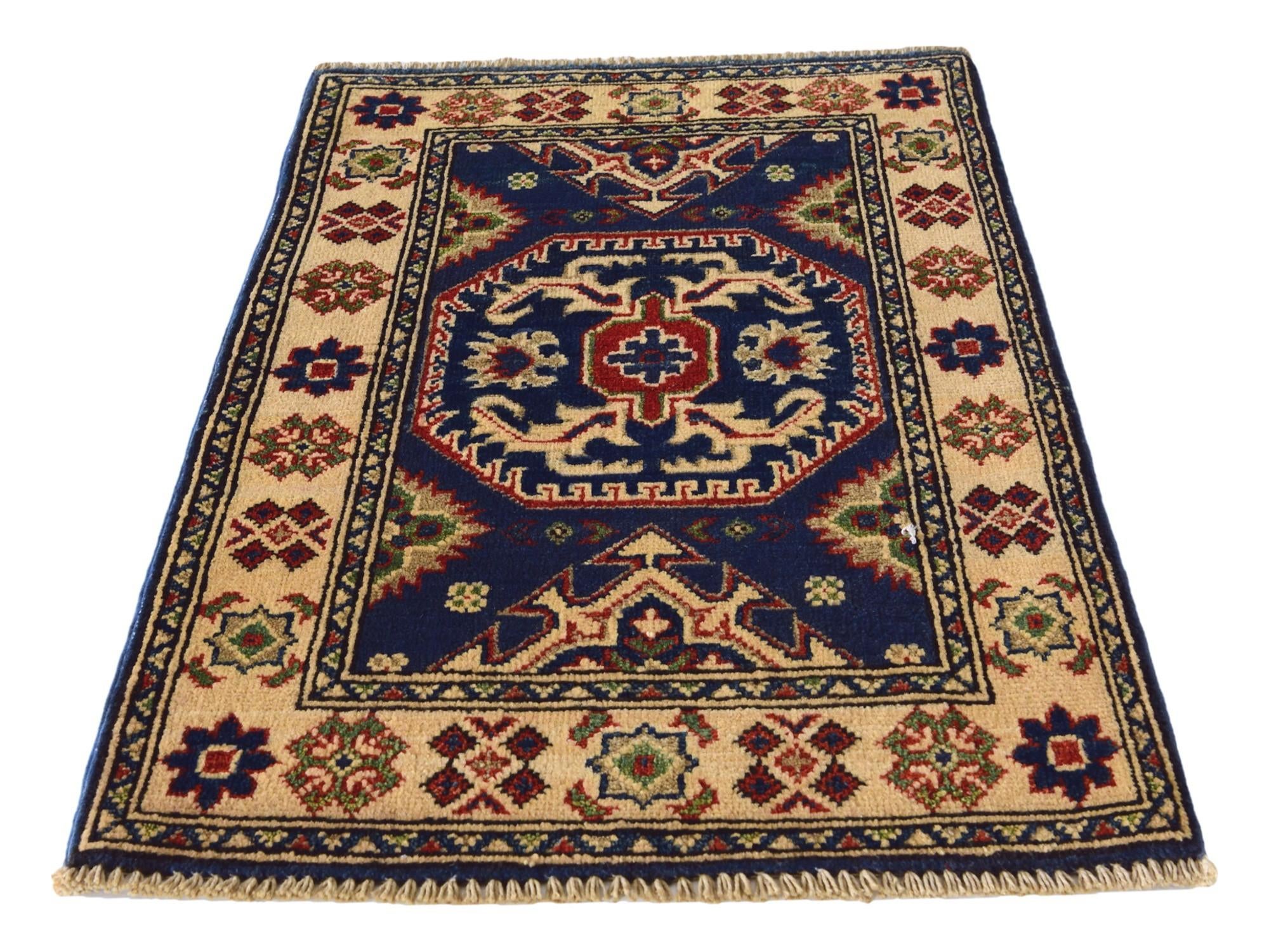 2' x 3' 1 Hand Knotted Kazak Rug