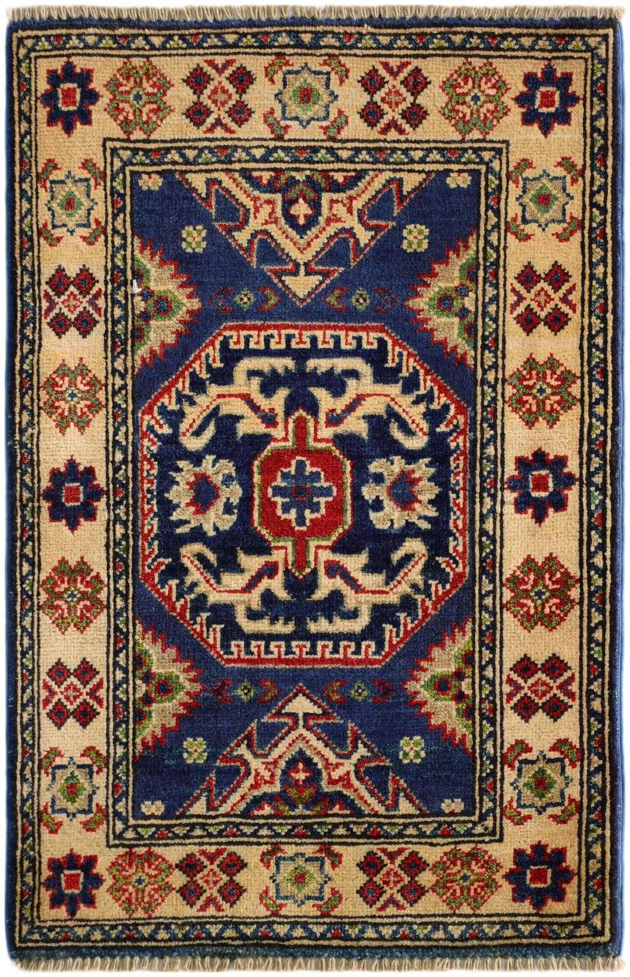 2' x 3' 1 Hand Knotted Kazak Rug