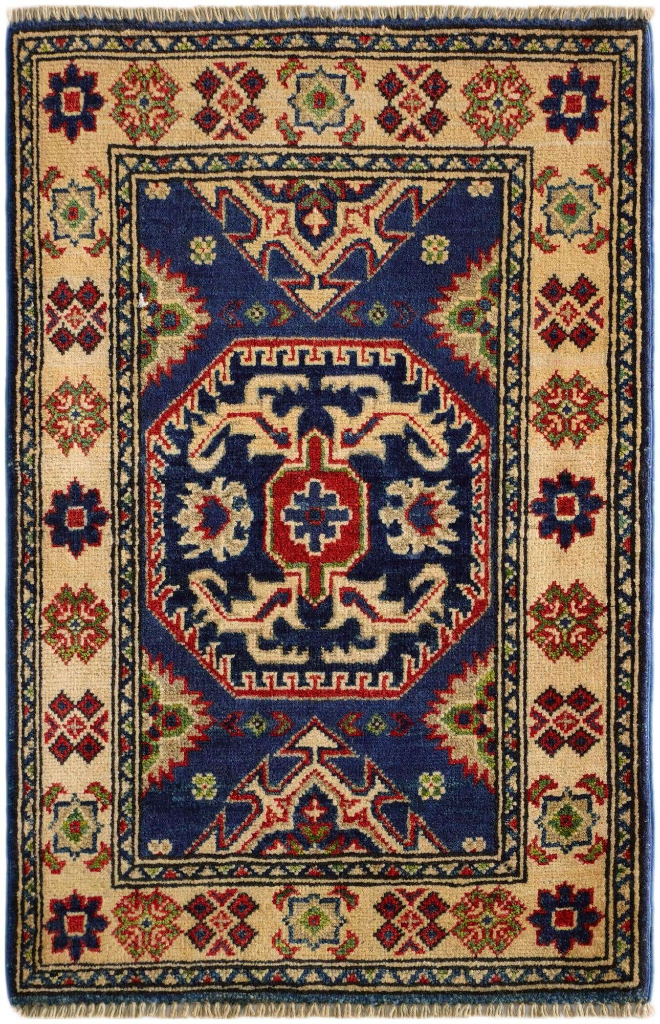 2' x 3' 1 Hand Knotted Kazak Rug