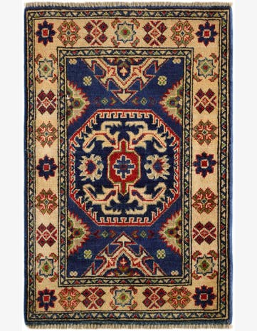 2' x 3' 1 Hand Knotted Kazak Rug