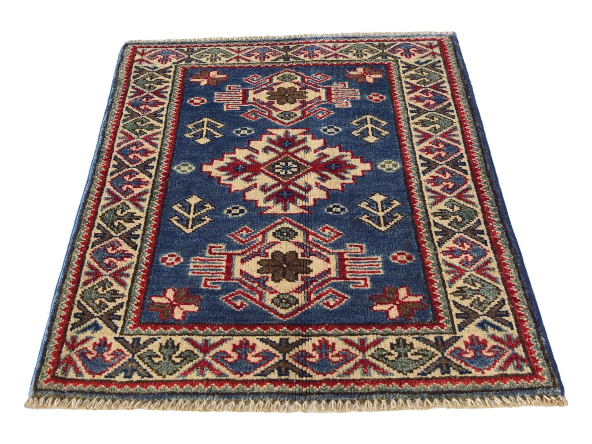 2' x 2' 11 Hand Knotted Kazak Rug