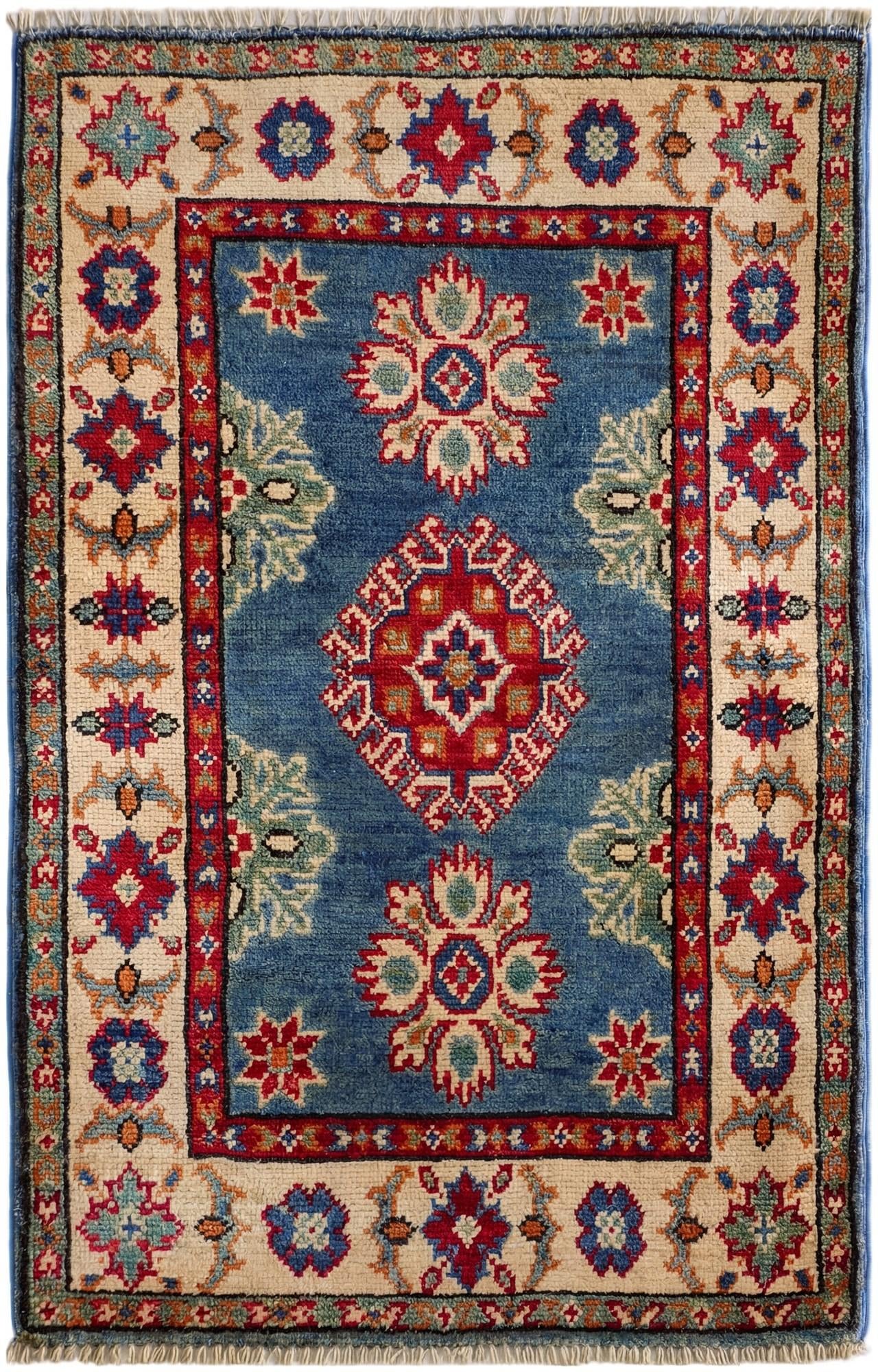 2' x 3' 3 Hand Knotted Kazak Rug