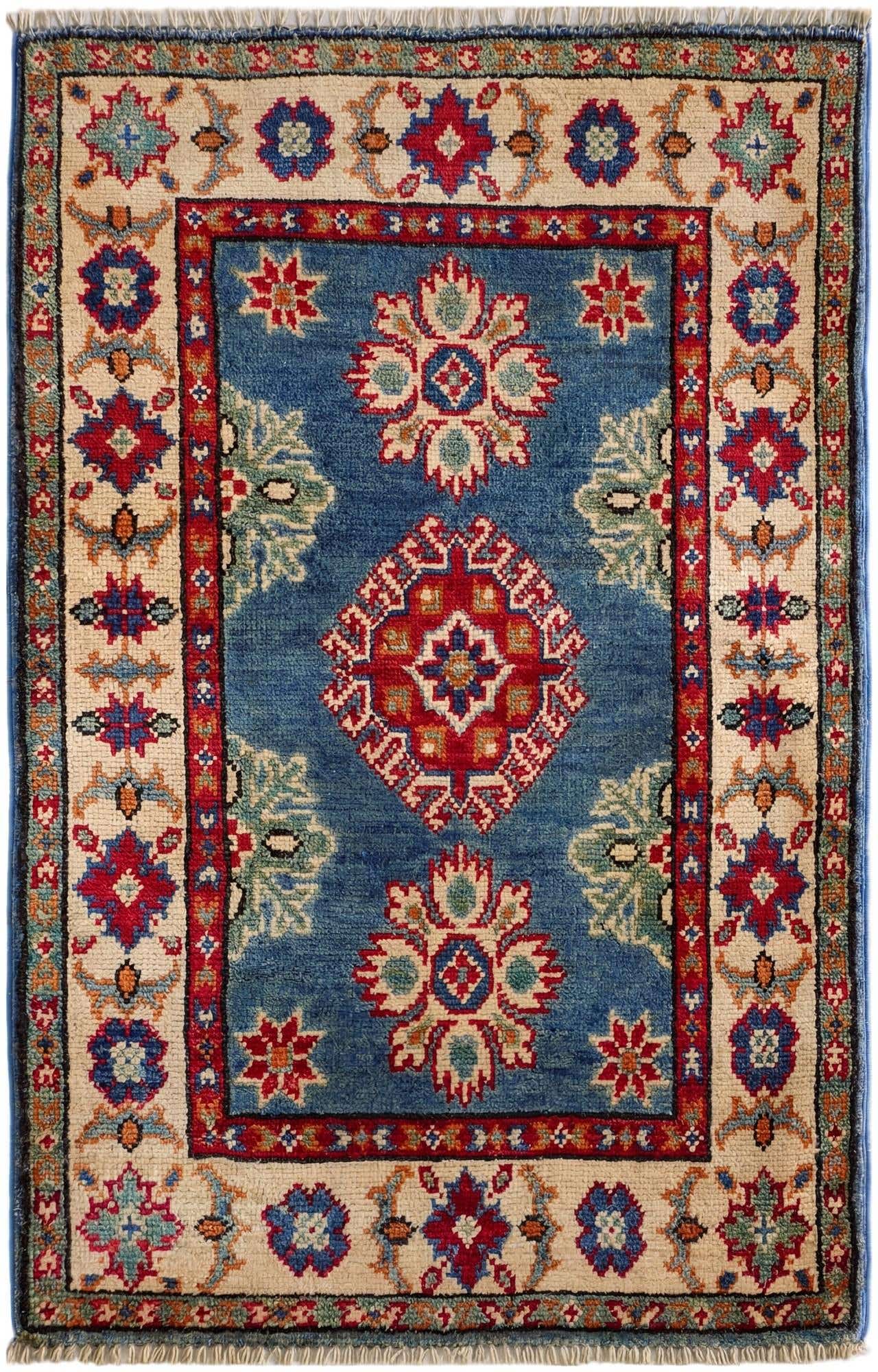 2' x 3' 3 Hand Knotted Kazak Rug