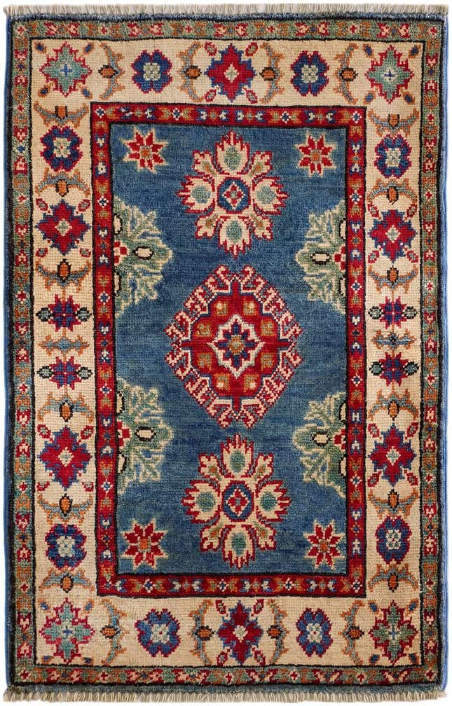 2' x 3' 3 Hand Knotted Kazak Rug