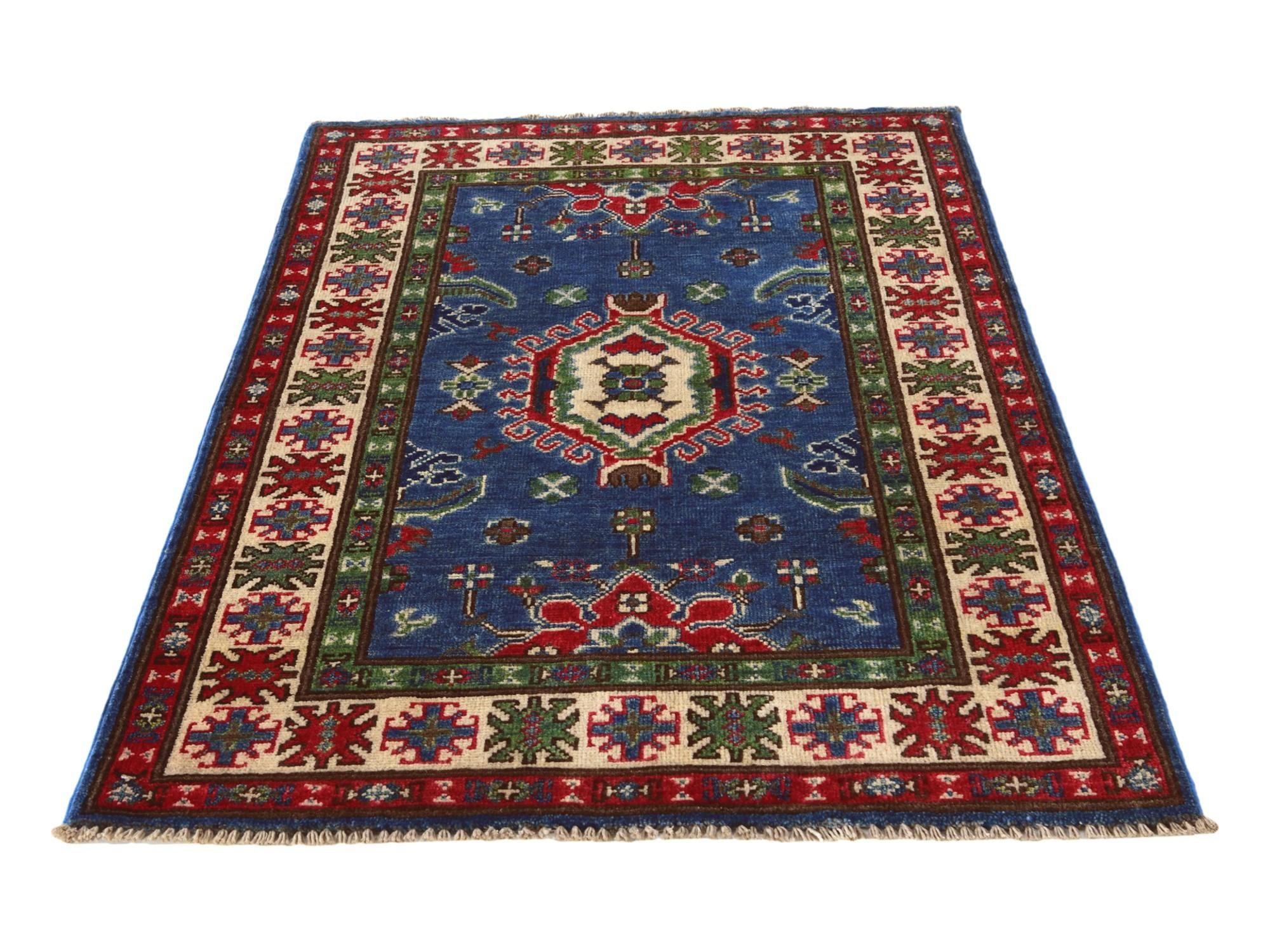 2' 9 x 4' 4 Hand Knotted Kazak Rug