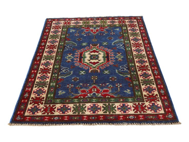 Detail image of 2' 9 x 4' 4 Hand Knotted Kazak Rug