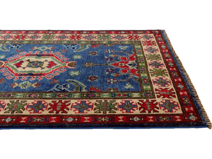 Detail image of 2' 9 x 4' 4 Hand Knotted Kazak Rug