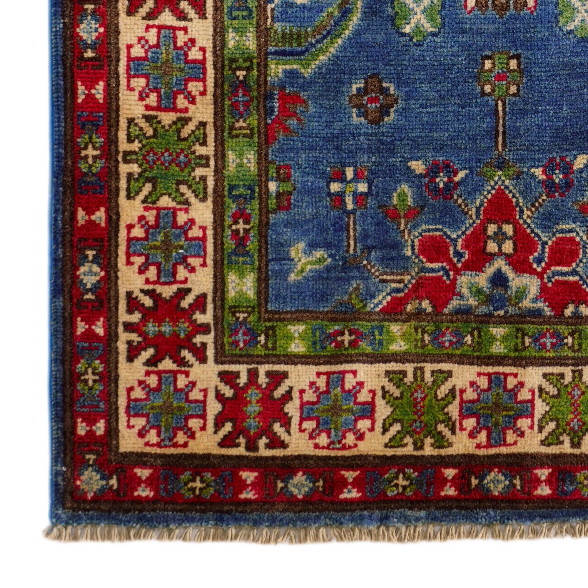 2' 9 x 4' 4 Hand Knotted Kazak Rug