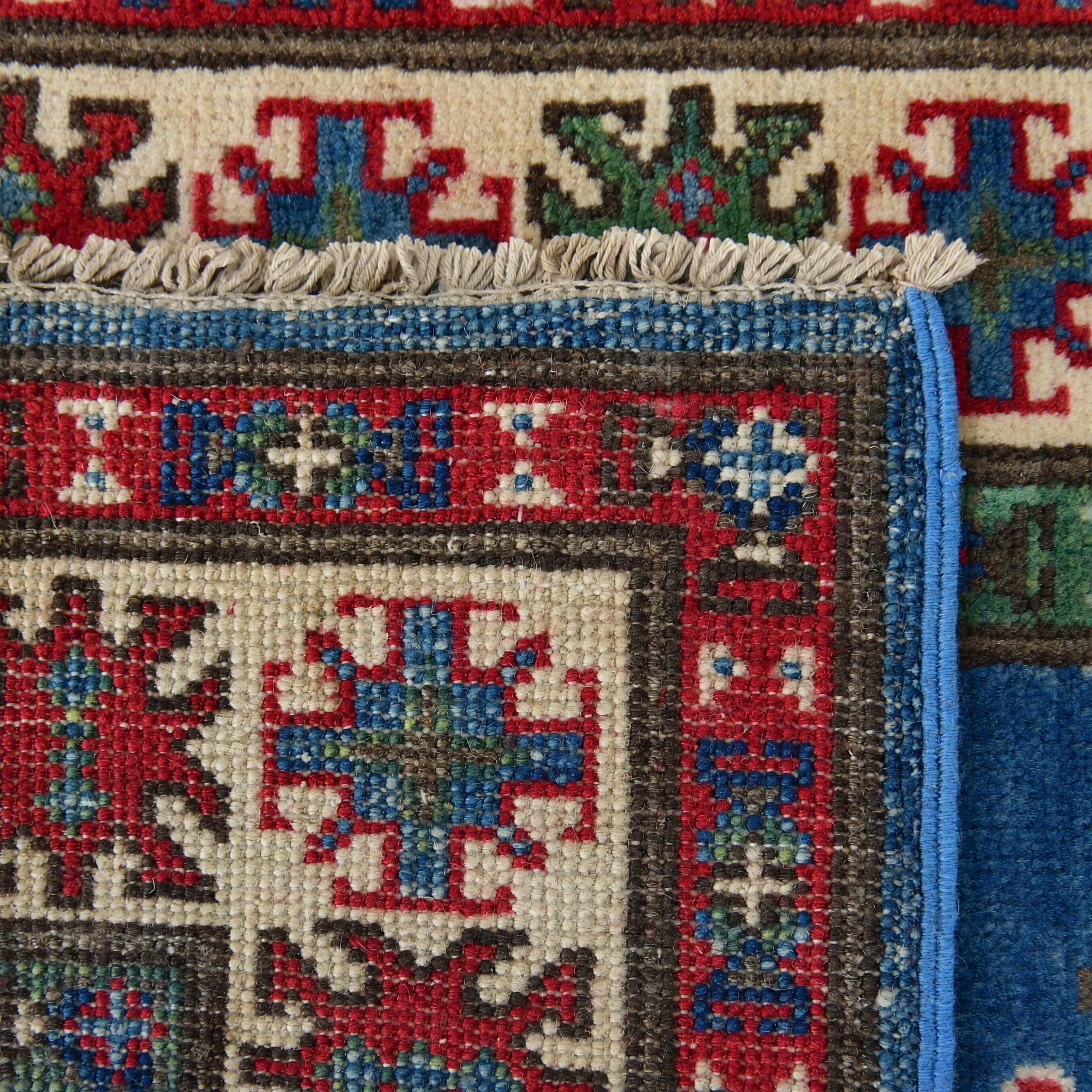 85cm x 130cm anudado a mano Kazak Alfombra