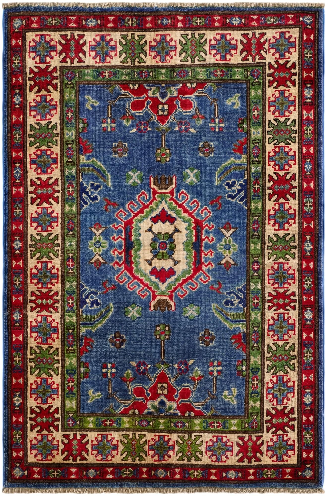 2' 9 x 4' 4 Hand Knotted Kazak Rug