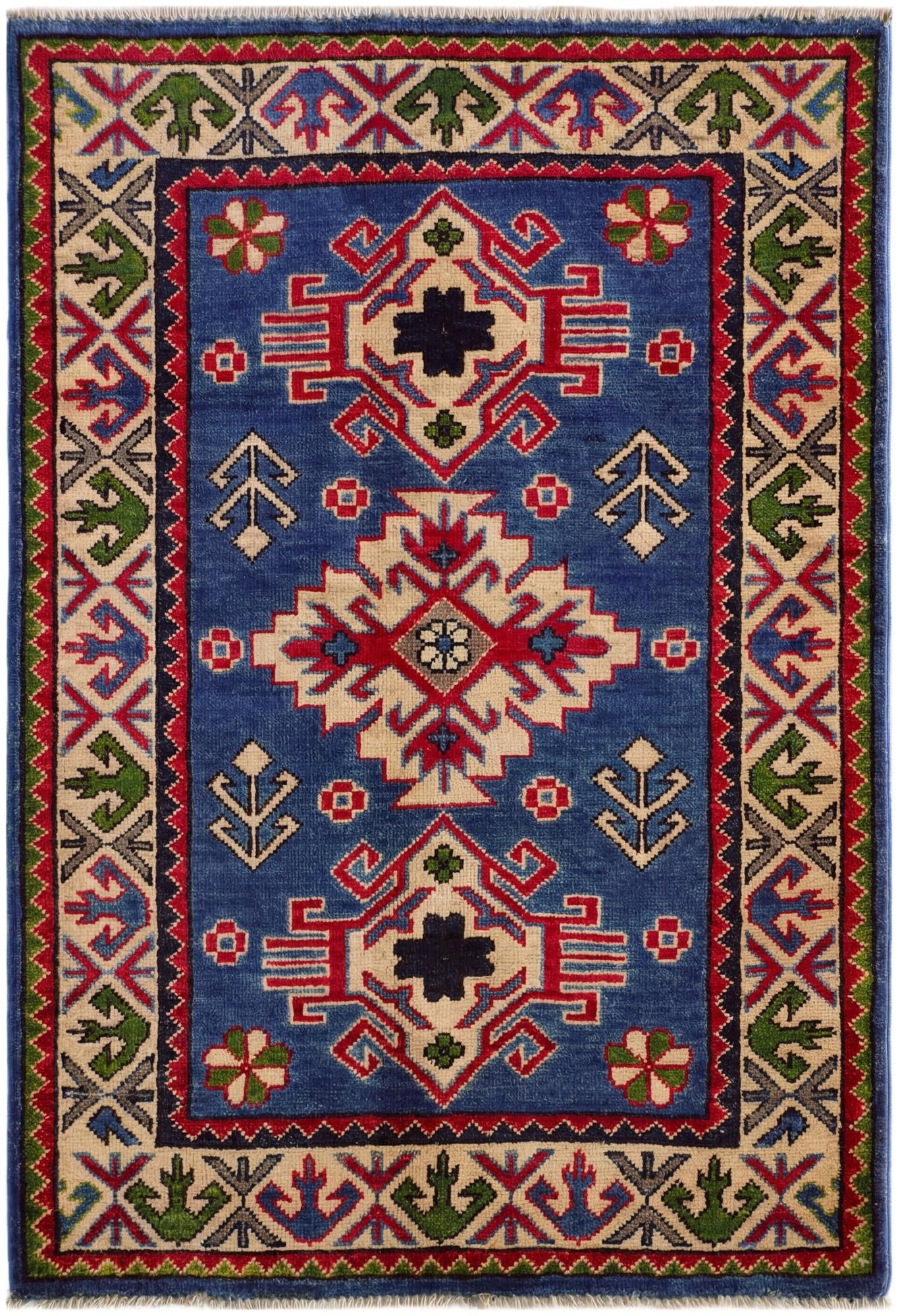 2' 9 x 4' 1 Hand Knotted Kazak Rug