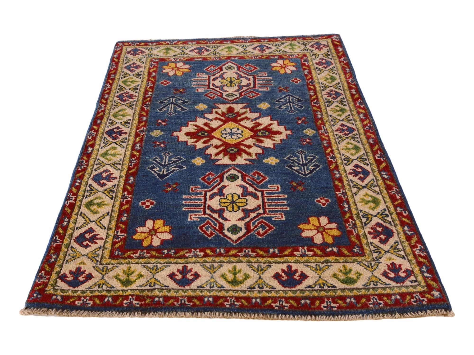 2' 8 x 4' 4 Hand Knotted Kazak Rug
