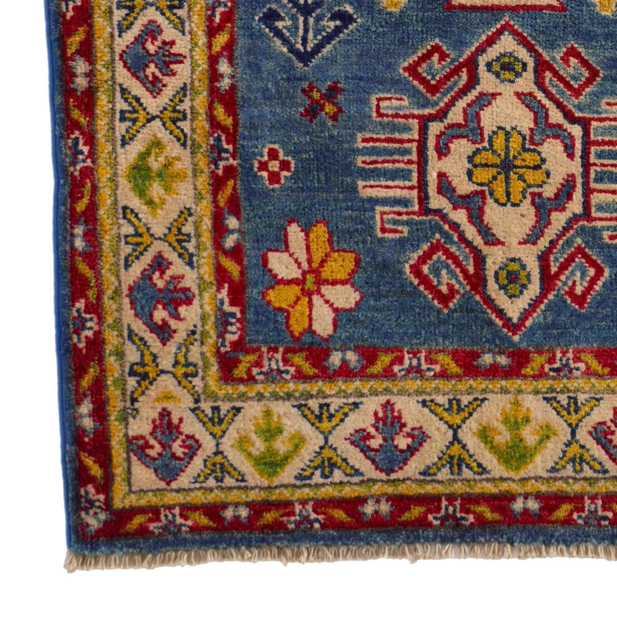 2' 8 x 4' 4 Hand Knotted Kazak Rug