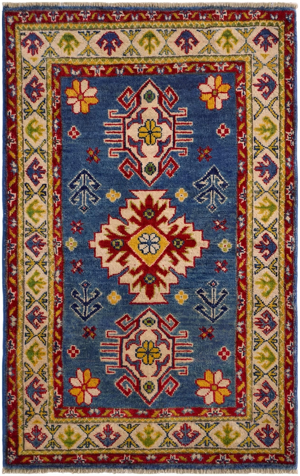 2' 8 x 4' 4 Hand Knotted Kazak Rug