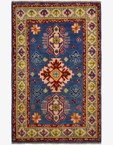 2' 8 x 4' 4 Hand Knotted Kazak Rug