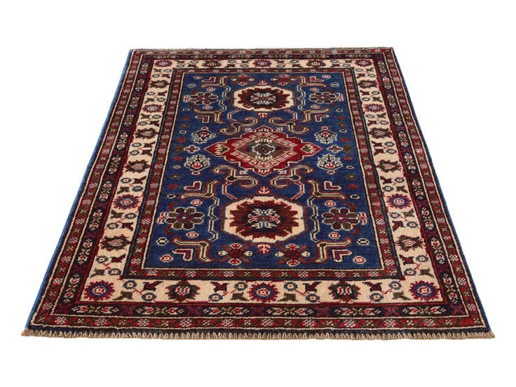 Detail image of 2' 7 x 4' Hand Knotted Kazak Rug