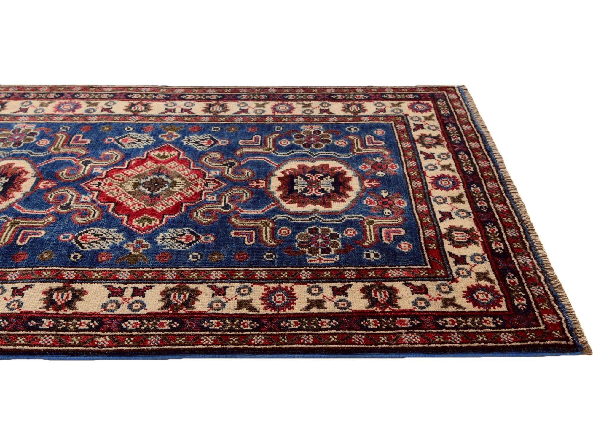 2' 7 x 4' Hand Knotted Kazak Rug