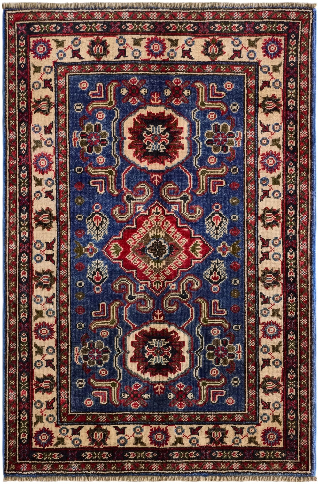 2' 7 x 4' Hand Knotted Kazak Rug