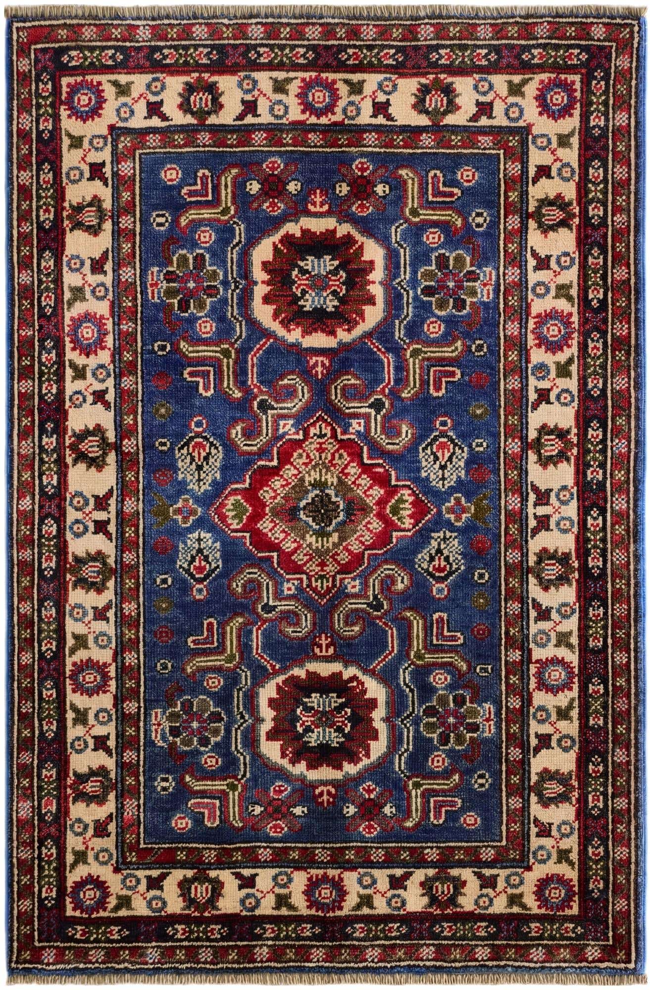 2' 7 x 4' Hand Knotted Kazak Rug